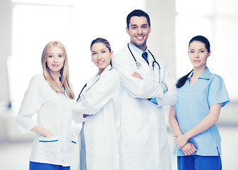 Image showing young team or group of doctors