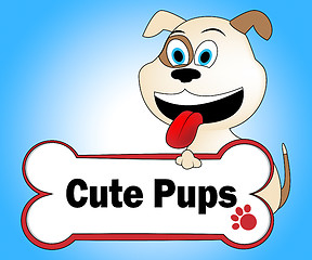 Image showing Cute Puppies Represents Pretty Dogs And Pets