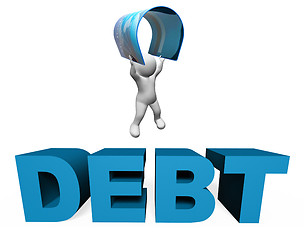 Image showing Debt Credit Card Means Financial Obligation And Arrears 3d Rende