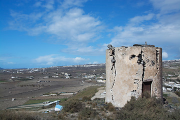 Image showing Mill in Emporio, Santorini, Greece