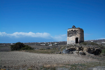 Image showing Mill in Emporio, Santorini, Greece