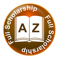 Image showing Full Scholarship Represents Education Learning And Study