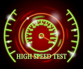 Image showing High Speed Test Represents Searching Speedy And Quick Websites