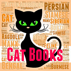 Image showing Cat Books Shows Kitten Knowledge And Feline