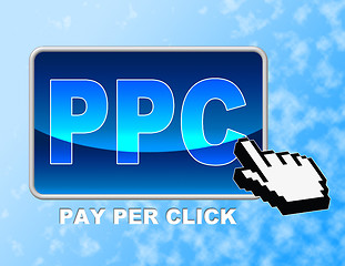 Image showing Ppc Button Indicates Pay Per Click And Advertising