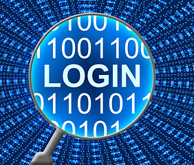 Image showing Online Login Indicates Web Site And Computing