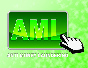 Image showing Aml Button Represents Anti Money Laundering And Website