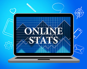 Image showing Online Stats Means Web Site And Analysing