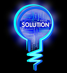 Image showing Solution Lightbulb Indicates Succeed Achievement And Goals
