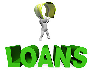 Image showing Loan Finance Means Render Lend And Borrowing 3d Rendering