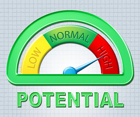 Image showing High Potential Means Cleverness Skill And Capacity