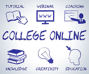 Image showing College Online Means Web Site And Colleges