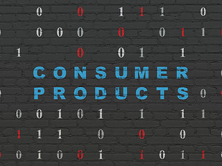 Image showing Finance concept: Consumer Products on wall background