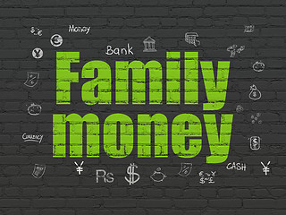 Image showing Currency concept: Family Money on wall background