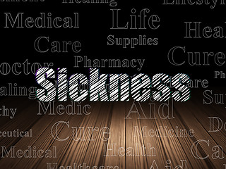 Image showing Medicine concept: Sickness in grunge dark room