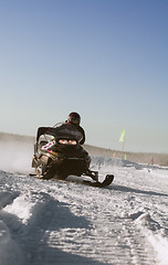 Image showing Snowmobiling