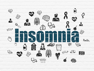 Image showing Health concept: Insomnia on wall background