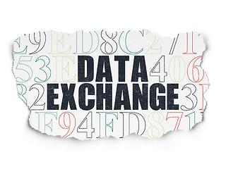 Image showing Information concept: Data Exchange on Torn Paper background