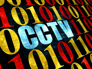 Image showing Security concept: CCTV on Digital background