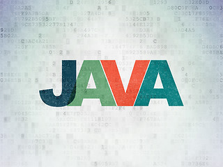 Image showing Programming concept: Java on Digital Data Paper background