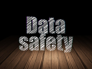 Image showing Data concept: Data Safety in grunge dark room