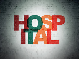 Image showing Healthcare concept: Hospital on Digital Data Paper background