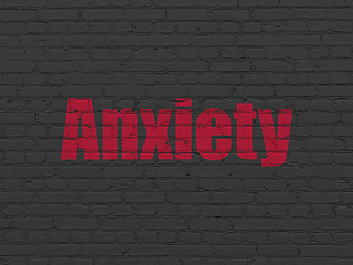 Image showing Healthcare concept: Anxiety on wall background