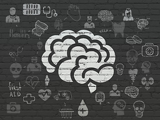 Image showing Healthcare concept: Brain on wall background