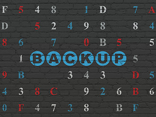 Image showing Programming concept: Backup on wall background