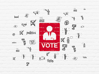 Image showing Politics concept: Ballot on wall background