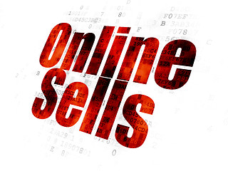 Image showing Marketing concept: Online Sells on Digital background