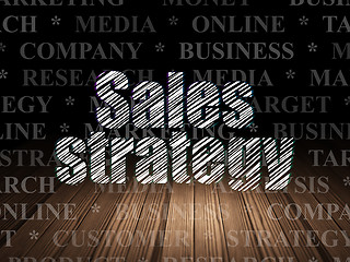 Image showing Marketing concept: Sales Strategy in grunge dark room