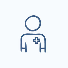 Image showing Nurse sketch icon.