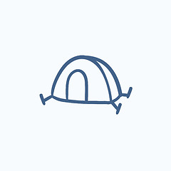 Image showing Tent sketch icon.