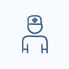 Image showing Nurse sketch icon.