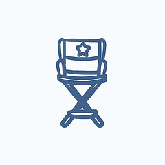 Image showing Director chair sketch icon.