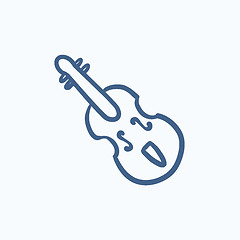 Image showing Cello sketch icon.