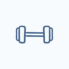Image showing Dumbbell sketch icon.