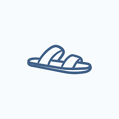 Image showing Flip-flops sketch icon.