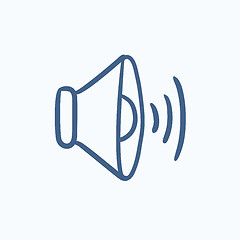 Image showing Speaker volume sketch icon.