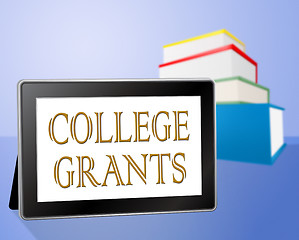 Image showing College Grants Means Education Book And Study