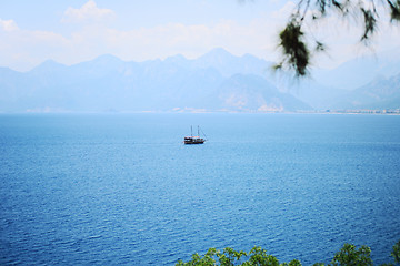 Image showing sea with boat