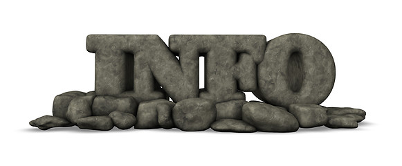 Image showing stone word info - 3d rendering