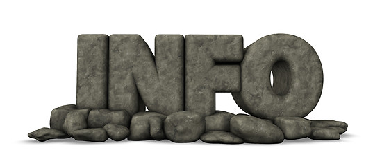 Image showing stone word info - 3d rendering