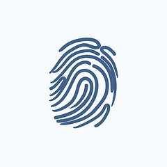 Image showing Fingerprint sketch icon.