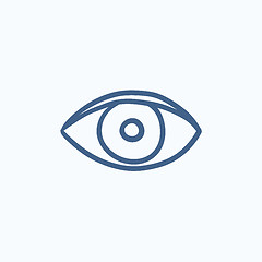 Image showing Eye sketch icon.