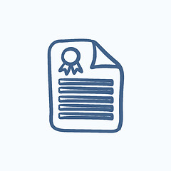 Image showing Real estate contract sketch icon.