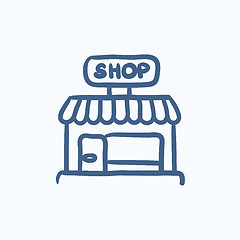 Image showing Shop sketch icon.