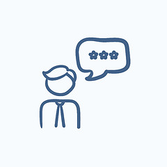 Image showing Customer service sketch icon.
