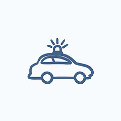 Image showing Police car sketch icon.